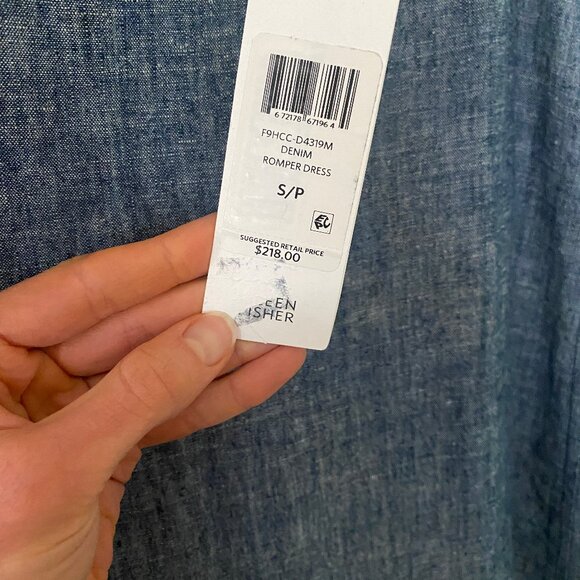 Eileen Fischer Chambray Jumper with big side pockets - Picture 5 of 7